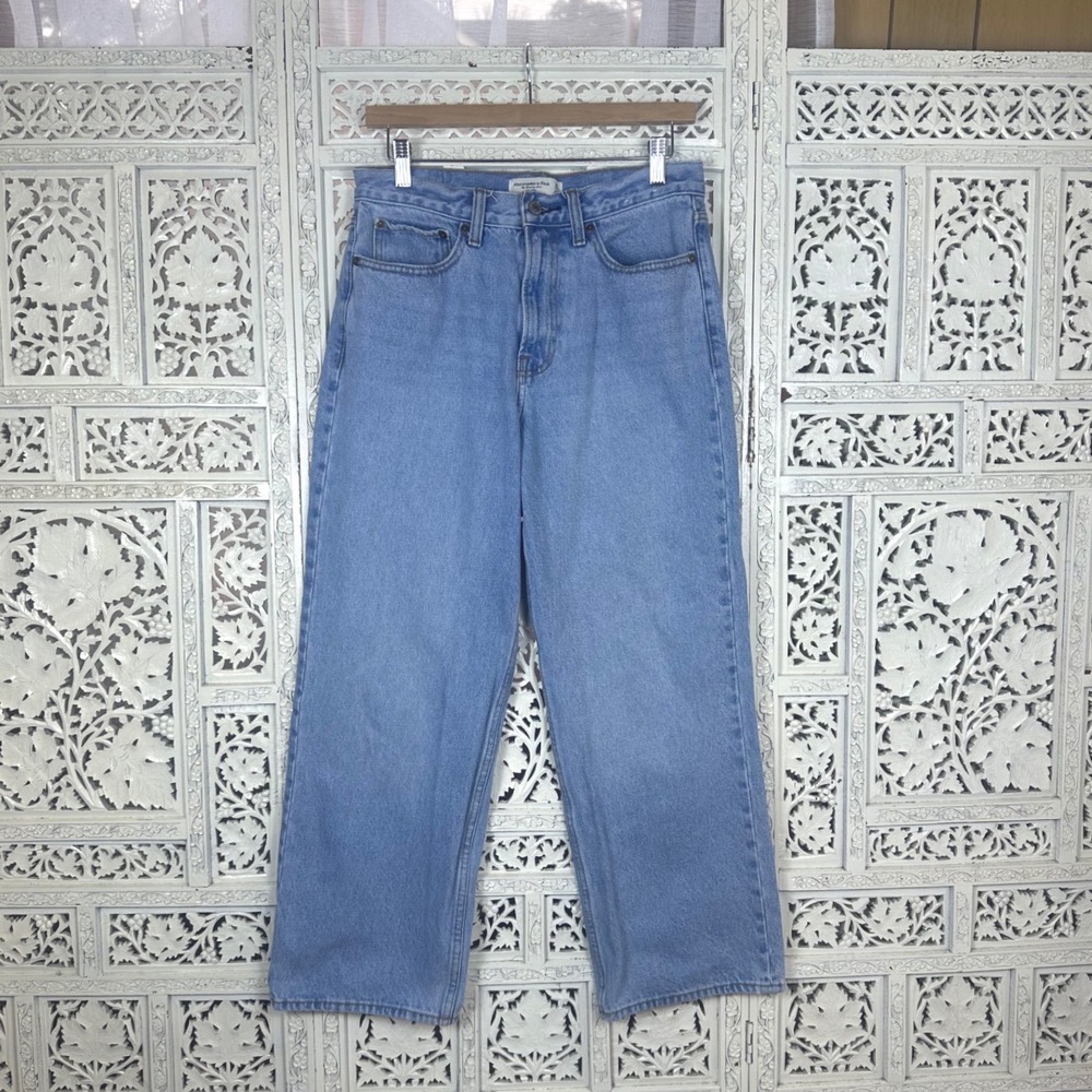 Abercrombie & Fitch Mid Rise‎ The Slouchy Jean Medium Wash Jeans Denim Sz 27 S
